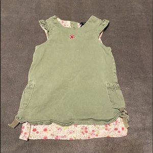💥3/$25💥 2T Nautical Green and Floral Dress. Toddler Baby Girl